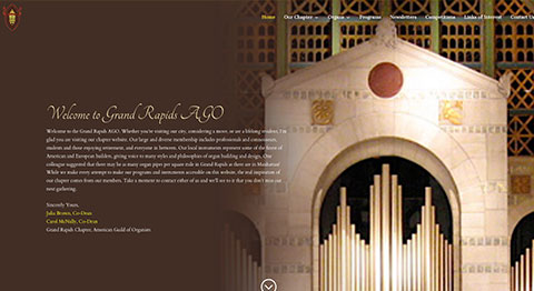 Grand Rapids American Guild of Organists website